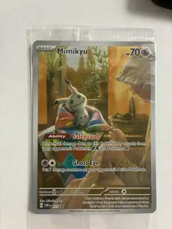 Pokemon Mimikyu 075 Scarlet & Violet Promo Card Full Art Holo, Sealed - Image 1