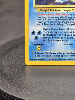 Pokemon TCG Blastoise 2/102 Base Set Unlimited WOTC Holo Rare Card - Image 4