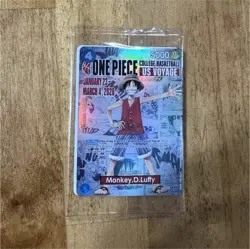 One Piece CCG Monkey D. Luffy College Basketball US Voyage Promo Foil Card P-055 - Image 1