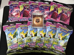 Pokemon TCG Fusion Strike Sleeved Booster Pack - 12 Packs New FACTORY SEALED - Image 1