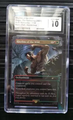 Mtg Rhythm of the Wild (CGC) 10 SLD Wolverine Rare Foil [Chipped Case] - Image 1