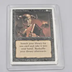 Magic the Gathering Demonic Tutor Revised Edition Regular NM - Image 1