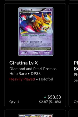 Pokemon TCG Giratina Lv.X DP38! PROMO Damaged Condition! See Description! - Image 4