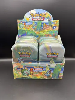 Pokemon TCG Celebrations Mini Tin Display 8 Mini Tins Sealed - OPEN DISPLAY - Image 1