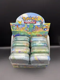 Pokemon TCG Celebrations Mini Tin Display 8 Mini Tins Sealed - OPEN DISPLAY - Image 2
