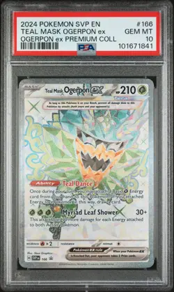 2024 POKEMON SVP EN-SV BLACK STAR PROMO #166 TEAL MASK OGERPON EX PSA 10 - Image 1