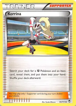 Korrina 95/111 XY Furious Fists Pokemon 006147 - Image 1