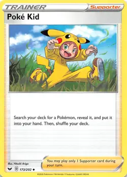 Poke Kid 173/202 SWSH01 Sword & Shield Base Set Pokemon 006006 - Image 1