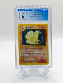 CGC 6 Ex/NM Ninetales Pokemon (1999) Base Set - Unlimited - 12/102 Holo - Image 1