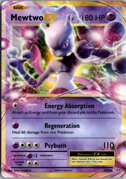 Mewtwo EX Ultra Rare XY - Evolutions 52/108 NM Pokemon - Image 1
