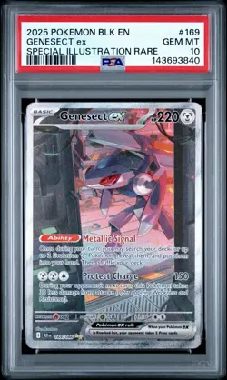 PSA 10 Genesect EX #169/086 Pokemon Black Bolt Special Illustration Rare - Image 3