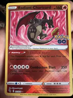 Radiant Charizard 011/078 Pokemon GO Holo - Image 1