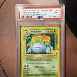 Pokemon Venusaur 15/102 Holo Classic Collection Celebrations PSA 9 2021 English - Image 1