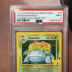 Pokemon Venusaur 15/102 Holo Classic Collection Celebrations PSA 9 2021 English - Image 3