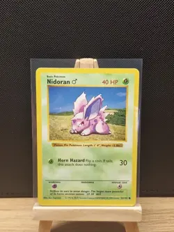 Pokemon TCG 1999 WOTC Base Set Shadowless Nidoran M 55/102 - Light Play - Image 1