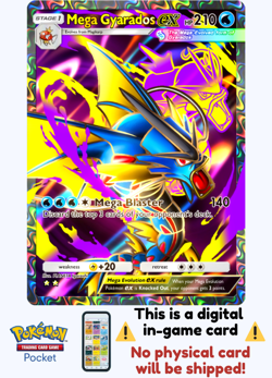 Pokemon TCG Pocket - Mega Gyarados Ex Full Art ⭐⭐ - English - Image 1