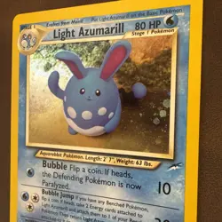 Pokemon WOTC Neo Destiny Light Azumarill Holo Rare 13/105 NM - Image 2