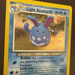 Pokemon WOTC Neo Destiny Light Azumarill Holo Rare 13/105 NM - Image 3