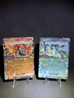 Pokemon Hearthflame & Wellspring Mask Ogerpon Ex 040 + 064 Promo Stamped Set - Image 1