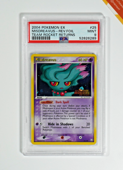Pokemon PSA 9 Misdreavus #25 Rev Foil EX Team Rocket Returns 2004 English - Image 1