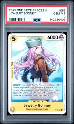2025 ONE PIECE PREMIUM THE BEST VOL 2 #085 JEWELRY BONNEY PSA 10 P-085 - Image 1