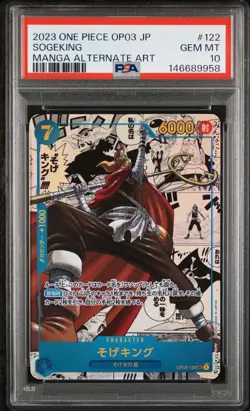 MANGA ALT ART SOGEKING PSA 10 One Piece 2023 OP03 Pillars Strength Japanese #122 - Image 1
