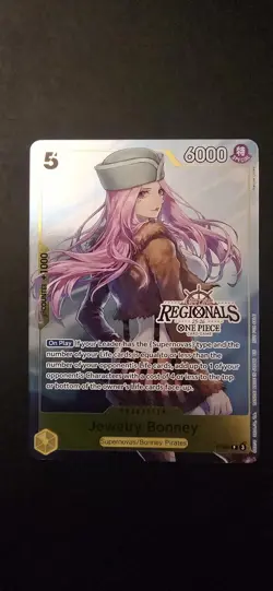 One Piece Jewelry Bonney OFFLINE REGIONALS TOURNAMENT PROMO ALT ART P-085 - Image 1
