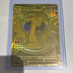 Pokemon Mega Charizard X EX Gold Foil Full Art Dragon Stage 2 Card 130/094 - Image 1