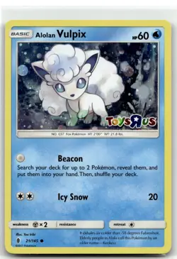 Alolan Vulpix - 21/145 (Toys R Us Promo) Miscellaneous Cards 021/145 NM - Image 1