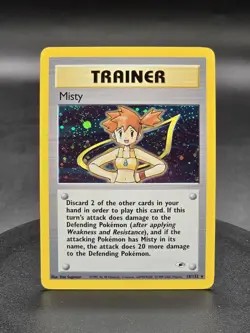Pokemon TCG Misty 18/132 Trainer Gyme Heroes Holo Rare Vintage Card - Image 1