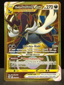 Hisuian Samurott VSTAR 209/189 SWSH Astral Radiance Gold Pokemon Card AA6 NM1 - Image 1