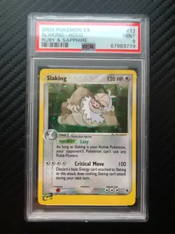 Pokemon Slaking Holo Ex Ruby and Sapphire 12/109 PSA 9 MINT - Image 1