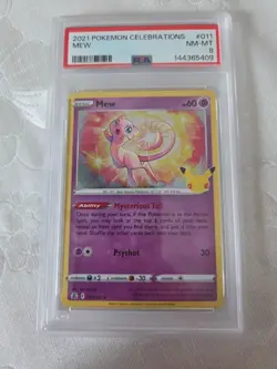 2021 Pokemon Celebrations MEW 011/025 Holo PSA 8 JUST GRADED - Image 1