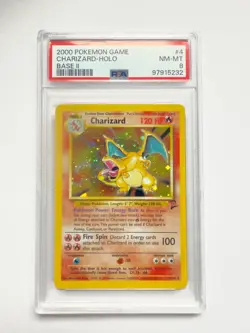 Pokemon Base Set 2 Charizard #4/130 Holo PSA 8 - Image 1