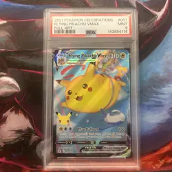 2021 Pokemon Celebrations Flying Pikachu VMax Full Art #007/025 PSA MINT 9 - Image 1