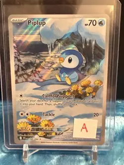 Pokemon Piplup 098/094 Illustration Rare Holo Phantasmal Flames TCG Card NM A - Image 1