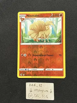 Pokemon Fusion Strike - Ninetales - 030/264 - Reverse Holo - M/NM - Image 1