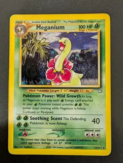 Pokemon Cards Meganium 11/111 Neo Genesis Vintage Rare Holo Eng Unlimited PL - Image 1