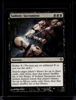 Sadistic Sacrament Zendikar Black Rare MAGIC THE GATHERING CARD LP - Image 1