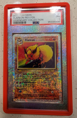 PSA 1 Flareon Reverse Holo 10/110 Legendary Coll 2002 Pokemon Card - Image 3