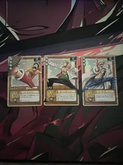 2002 ONE PIECE CARD GAME CARDDASS BANDAI JUMP FESTA LUFFY ZORO SANJI SET CARD - Image 1