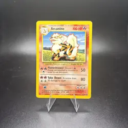 Pokemon Card - Arcanine Base Set 23/102 Uncommon 1999-2000 UK 4th Print NM -c - Image 1