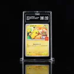2025 Pokemon Mega Japanese McDonald's Collection Promo Pikachu TAG 10 (988) - Image 1