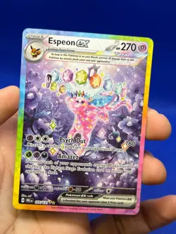 Pokemon SV Prismatic Evolutions Espeon ex 155/131 Special Illustration Rare NM - Image 2