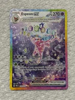 Pokemon TCG Espeon EX Prismatic Evolutions Holo Card 155/131 Near Mint Condition - Image 1