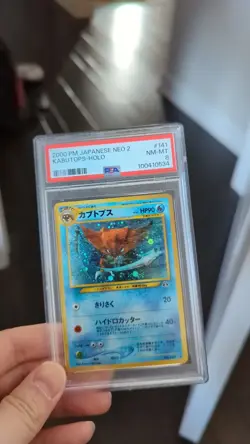 2000 Pokemon Japanese Neo 2 Kabutops Holo 141 PSA 8 Graded Near Mint - Image 2