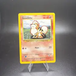 Pokemon TCG Growlithe Base Set 28/102 1999-2000 UK 4th Print Wizards NM -c - Image 1