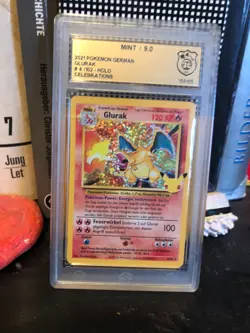 GLURAK POKEMON 4/102 2021 CELEBRATIONS HOLO GERMAN GSG 9 - Image 3