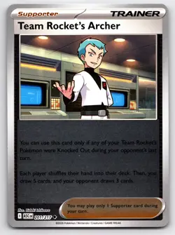 Pokemon Team Rocket's Archer ME: Ascended Heroes (ASC) Reverse Holo 201/217 NM - Image 1