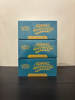 3x Pokemon TCG Ascended Heroes ETB | Lot Of 3 New/Sealed Elite Trainer Box - Image 3